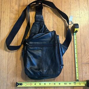 Leather crossbody perfect for travel!